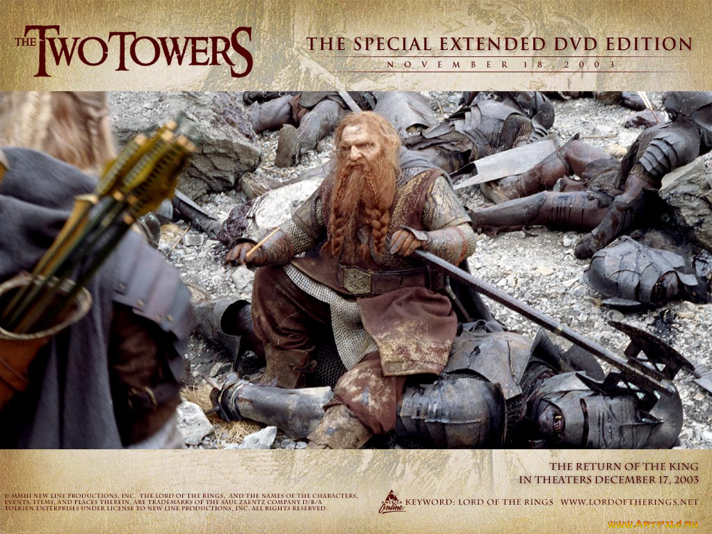 gimli, , , the, lord, of, rings, two, towers